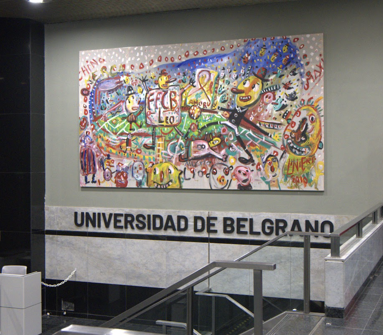 The artwork on display at Universidad de Belgrano, Buenos Aires.